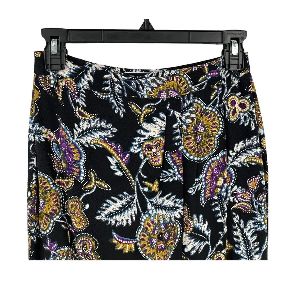 ba&sh skirt Venise paisley wrap black X-Small XS - Picture 4 of 9